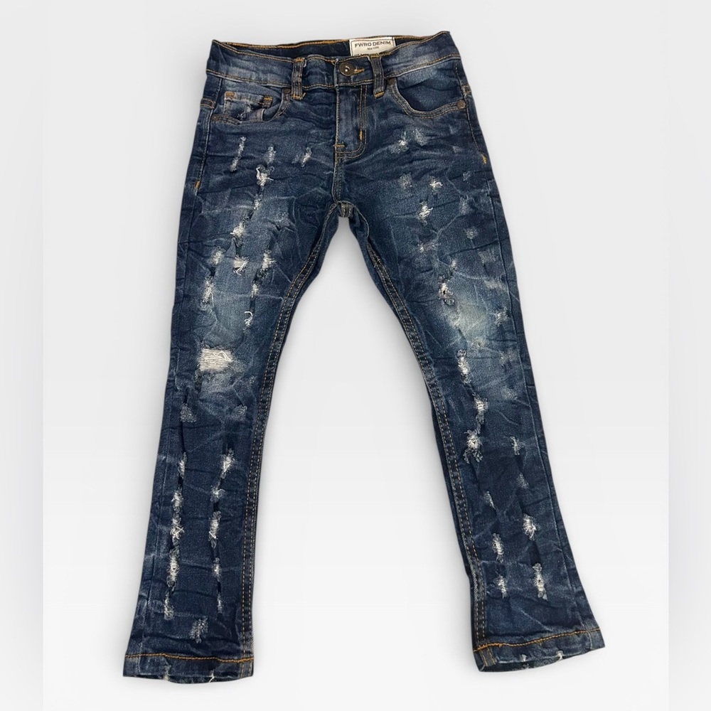 5 for $25🔥FWRD Denim Distressed Adjustable Waist Jeans Girls Size 5T